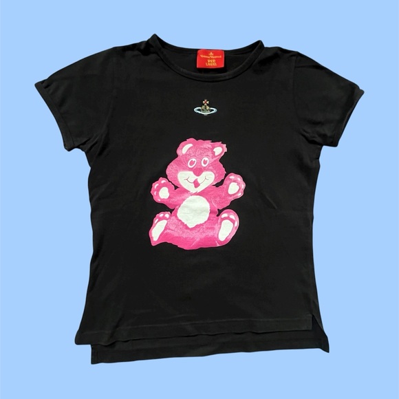 Vivienne Westwood Black Teddy Bear Baby Tee